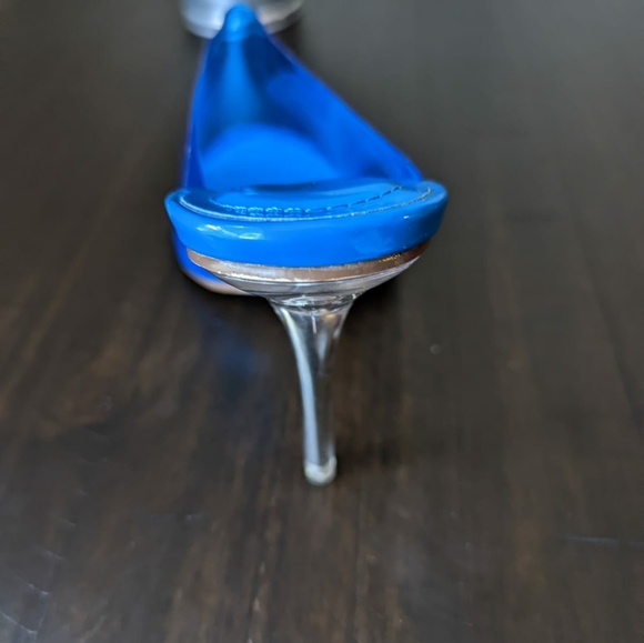 Neon Blue Stilleto Heels - Picture 8 of 13